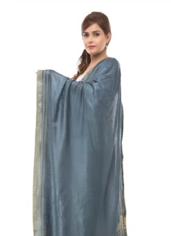 Grey Cotton Slub Weaving Work Dupatta Work Wear -C Bazaar Shop grey cotton slub weaving work dupatta dpdmimfd089 b