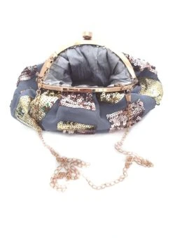 Grey Georgette Designer Clutch