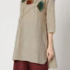 Grey Linen Kurta Palazzo Set Work Wear