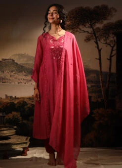 Hot Pink Chanderi Silk Embroidered Dupatta Party Wear 6 Hot Pink Chanderi Silk Embroidered Dupatta Party Wear -C Bazaar Shop hot pink chanderi silk embroidered dupatta dpbadcsduhp01 u