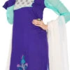Indigo Blue N Off White Asymmetrical Anarkali Leisure Wear
