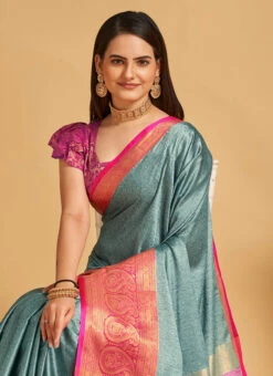 Jacquard Woven Work Pink Color Litchi Soft Silk Saree Party Wear 7 Jacquard Woven Work Pink Color Litchi Soft Silk Saree Party Wear -C Bazaar Shop jacquard woven work pink color litchi soft silk saree sasacw3961 b