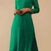 Jade Green Pure Georgette Embroidered Kurta Straight Pant Set Party Wear