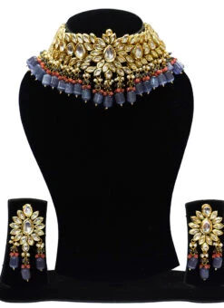 Kundan Pearl Bridal Necklace Set Party Wear -C Bazaar Shop kundan pearl bridal necklace set jyddrj103325h b