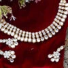Kundan White Line Necklace Set Party Wear