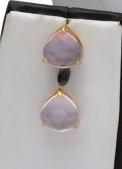 Lavender Alloy Stone Necklace Party Wear