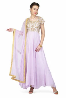 Lavender Crepe Anarkali Suit Party Wear -C Bazaar Shop lavender crepe anarkali suit slkifh9966000566 u