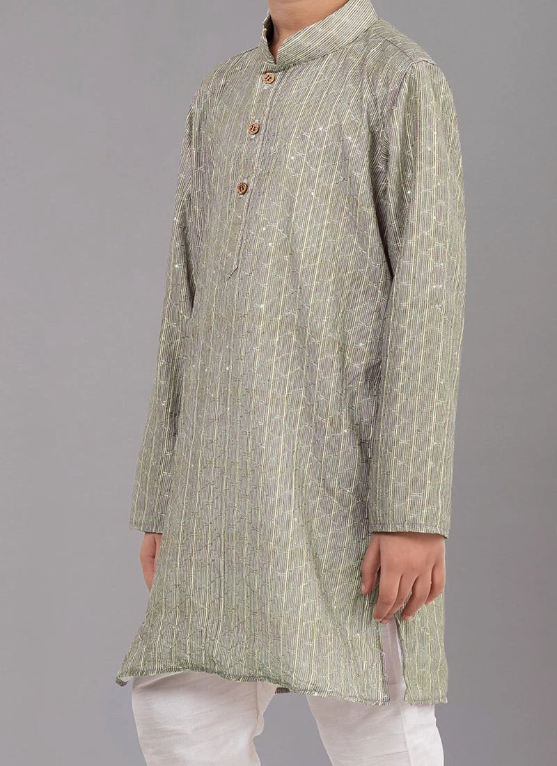 Lavender Digital Printed Kids Kurta Pyjama Party Wear 1 Lavender Digital Printed Kids Kurta Pyjama Party Wear