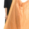 Light Orange Handloom Cotton Weaving Work Dupatta Work Wear