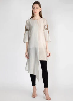 Light Peach Silk Kurta Straight Pant Set Work Wear 6 Light Peach Silk Kurta Straight Pant Set Work Wear -C Bazaar Shop light peach silk kurta straight pant set krsdvcsvts33 u