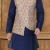 Light Pink Brocade Nehru Jacket