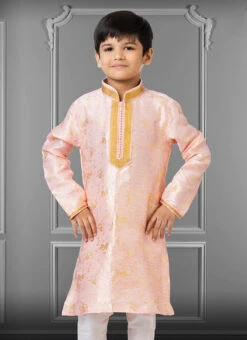 Light Pink Linen Silk Boys Kurta Pyjama Party Wear 5 Light Pink Linen Silk Boys Kurta Pyjama Party Wear -C Bazaar Shop light pink linen silk boys kurta pyjama kdbkvs697 b