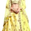 Light Yellow Embroidered A Line Lehenga Wedding Wear