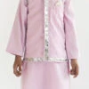Lilac Cotton Silk Bandi Set