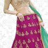 Magenta Art Silk Embroidered A Line Lehenga Party Wear