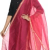 Magenta Chanderi Cotton Dupatta Festive Wear