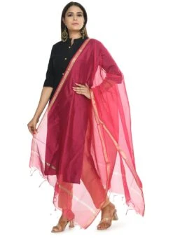 Magenta Chanderi Cotton Dupatta Festive Wear 6 Magenta Chanderi Cotton Dupatta Festive Wear -C Bazaar Shop magenta chanderi cotton dupatta dpdmfmfd027 u