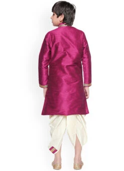 Magenta Dupion Silk Embroidered Kurta Pyjama -C Bazaar Shop magenta dupion silk embroidered kurta pyjama kpdmf3330e b