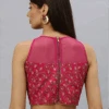 Magenta Embroidered Blouse Festive Wear