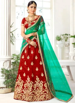 Maroon Art Silk A Line Lehenga Party Wear 6 Maroon Art Silk A Line Lehenga Party Wear -C Bazaar Shop maroon art silk a line lehenga ghssit36306 u