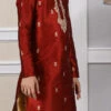 Maroon Art Silk Embroidered Kurta Pyjama Party Wear