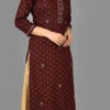 Maroon Cotton Printed Kurta Sharara Set After Six Wear