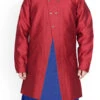 Maroon Dupion Silk Boys Kurta Pyjama Festive Wear