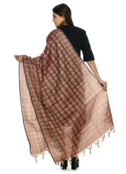 Maroon Handloom Cotton Weaving Work Dupatta Work Wear -C Bazaar Shop maroon handloom cotton weaving work dupatta dpdmimfd085 b