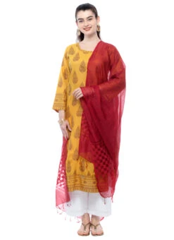 Maroon Kota Cotton Dupatta Festive Wear -C Bazaar Shop maroon kota cotton dupatta dpdmfmfd010 u