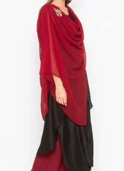 Maroon Muslin Kurta Palazzo Set After Six Wear