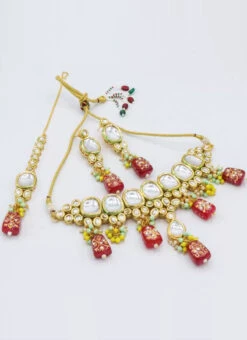 Maroon Necklace Set Party Wear -C Bazaar Shop maroon necklace set jysmni1076 b