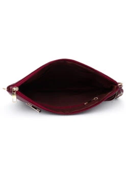 Maroon Polyster Clutch