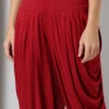 Maroon Rayon Dhoti Pant Work Wear