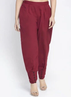 Maroon Rayon Straight Pant Work Wear 6 Maroon Rayon Straight Pant Work Wear -C Bazaar Shop maroon rayon straight pant wbdmf1111mr u