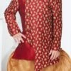 Maroon Silk Jacquard Indowestern Sherwani Party Wear