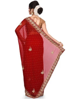 Maroon Stones Embellished Saree Party Wear 7 Maroon Stones Embellished Saree Party Wear -C Bazaar Shop maroon stones embellished saree sadsf3132 b