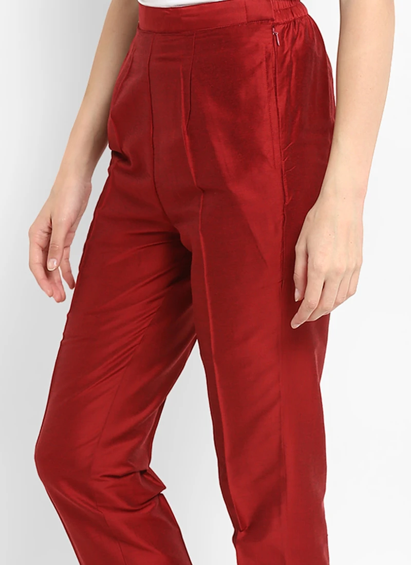 Maroon Straight Pant After Six Wear 1 Maroon Straight Pant After Six Wear