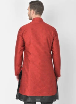 Maroon Textured Dupion Silk Nehru Jacket 5 Maroon Textured Dupion Silk Nehru Jacket -C Bazaar Shop maroon textured dupion silk nehru jacket jkdmk4940 b