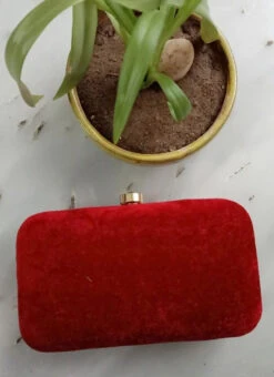 Maroon Velvet Designer Clutch 5 Maroon Velvet Designer Clutch -C Bazaar Shop maroon velvet designer clutch hbdacs359 b
