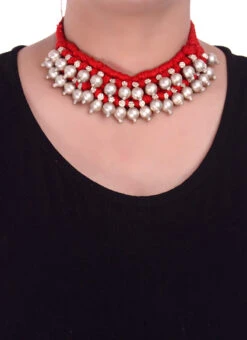 Marron Thread Oxidised Choker After Six Wear -C Bazaar Shop marron thread oxidised choker jynm5ejw026 b