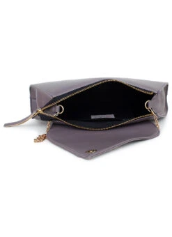 Mauve Polyster Clutch