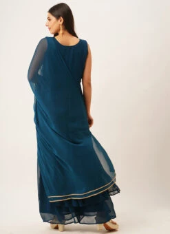 Morpeach Georgette Embroidered Anarkali Sharara Suit Festive Wear -C Bazaar Shop morpeach georgette embroidered anarkali sharara suit slmz026461t b