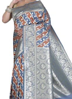 Multicolor Art Silk Benarasi Saree Festive Wear