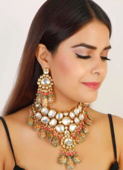 Multicolor Desinger Necklace Set Party Wear -C Bazaar Shop multicolor desinger necklace set jydmf1927 b