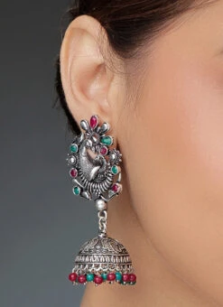 Multicolor Jhumka Earrings Festive Wear