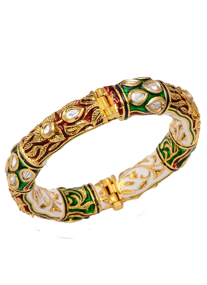 Multicolor Kundan Designer Bracelet Party Wear 3 Multicolor Kundan Designer Bracelet Party Wear - Image 3