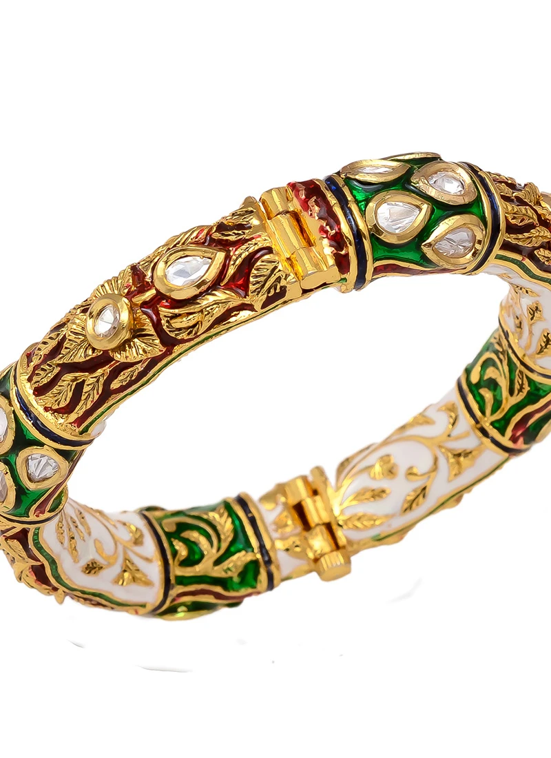 Multicolor Kundan Designer Bracelet Party Wear 1 Multicolor Kundan Designer Bracelet Party Wear