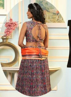 Multicolor Satin Silk N Orange Dupatta Digital Printed Work A Line Lehenga Festive Wear 7 Multicolor Satin Silk N Orange Dupatta Digital Printed Work A Line Lehenga Festive Wear -C Bazaar Shop multicolor satin silk n orange dupatta digital printed work a line lehenga ghska4519102 b