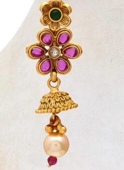 Multicolored Alloy Stone Necklace Party Wear