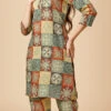 Multicolored Cotton Digital Print Kurta Straight Pant Set After Six Wear